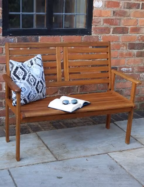 Royalcraft Napoli 2 Seater Acacia Wood Garden Bench in Brown