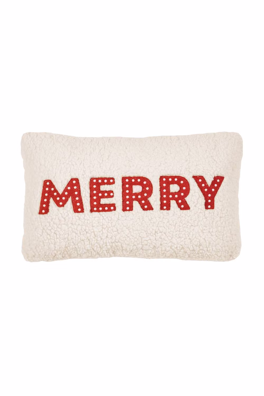 Catherine Lansfield Merry Boucle Rectangular Christmas Cushion in White, W: 50 cm, H: 30 cm, D: 30 cm – 3