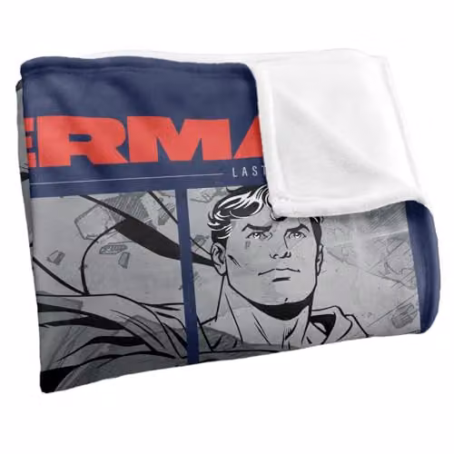 Warner Bros. Superman Man of Steel Comic Silky Touch Super Soft Fleece Throw Blanket, Multicolour, W: 152 cm, D: 127 cm – 2