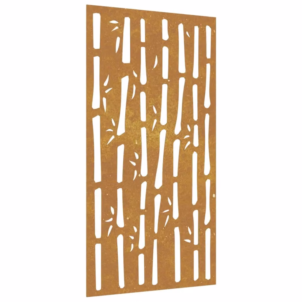 Berkfield Home Brown Corten Steel Floral Wall Decoration, W: 105 cm, H: 55 cm – 2
