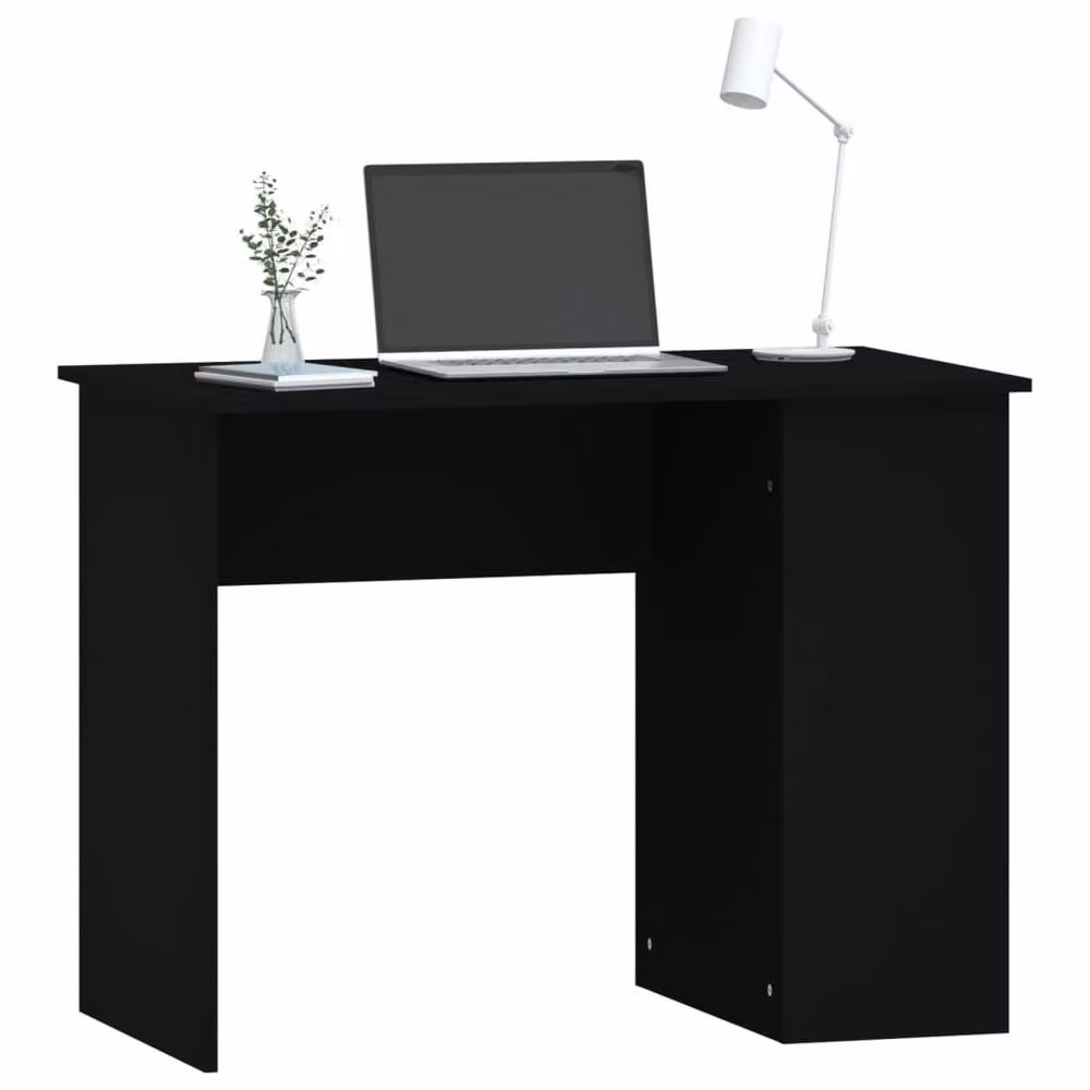 Berkfield Home Black Computer Desk in Engineered Wood, W/D/H: 100 x 55 x 75 cm – 3