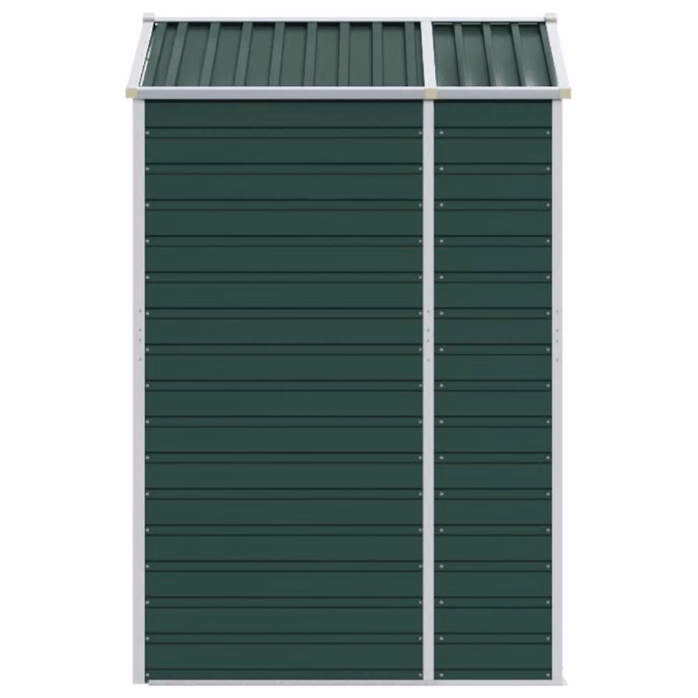 Berkfield Home Green Pent Garden Shed in Galvanised Steel, W/D/H: 191 x 130 x 198 cm – 4