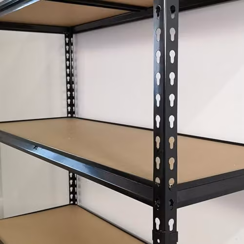 Samuel ALEXANDER Heavy Duty 5 Tier Metal Shelving Storage Racking Unit, Black, W: 122 cm, H: 183 cm, D: 46 cm – 5