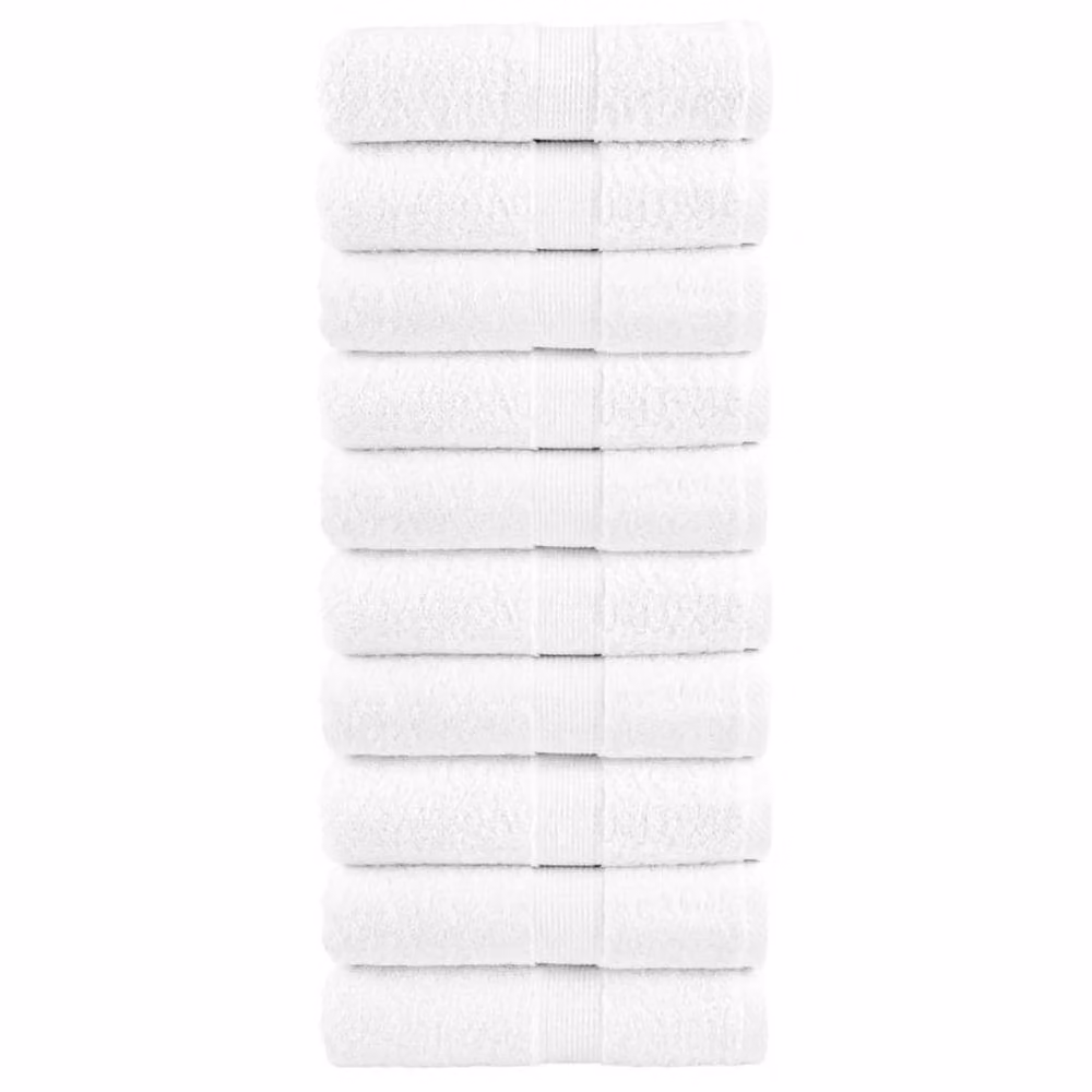 Berkfield Home SOLUND Premium Soap Towels, White, 10 pieces, W/D: 30 x 30 cm, 600gsm – 2