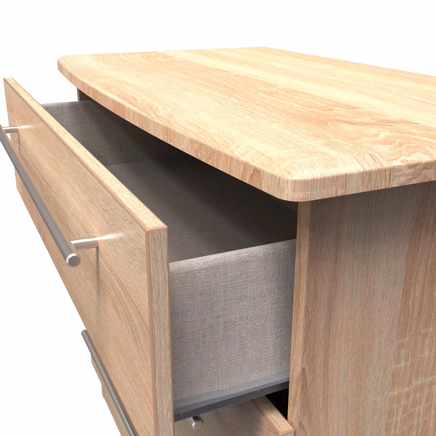 2 U Carlton 3 Drawer Chest in Light Oak, Ready Assembled – 3