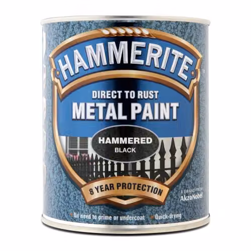 Hammerite Direct to Rust Metal Paint in Black, 0.75 l – 2
