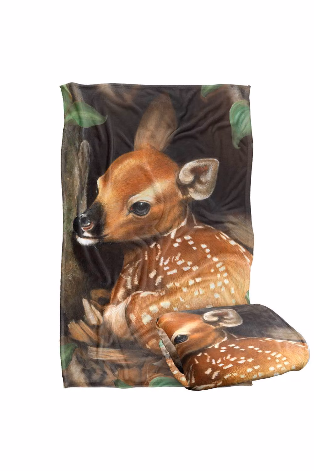 JQ Licensing Fawn Baby Deer Super Soft Fluffy Polyester Throw Blanket for Babies, Multicolour, Large – 2
