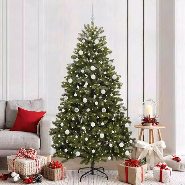Berkfield Home Artificial Green Christmas Tree with Stand, Height: 210 cm