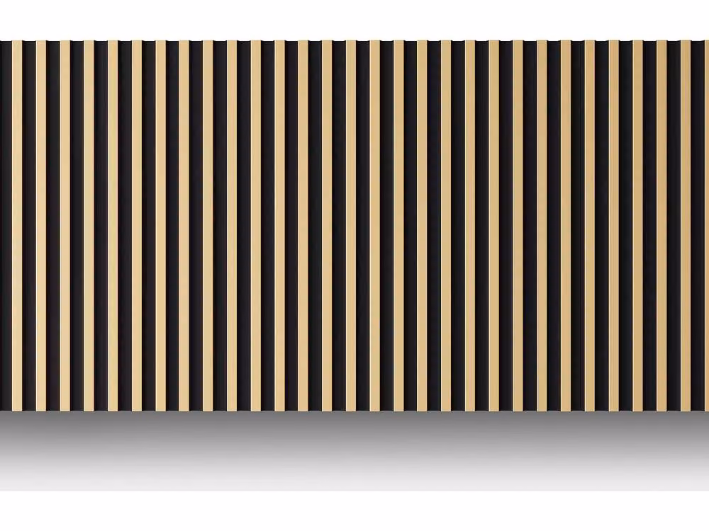Vente-unique Geometric 3D Polystyrene Wall Panels in Black and Gold, Set of 8 Pieces (2.83 m²) – 2