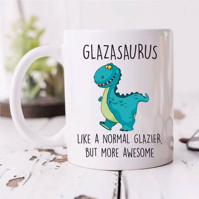 60 SECOND MAKEOVER Glazasaurus Mug in White