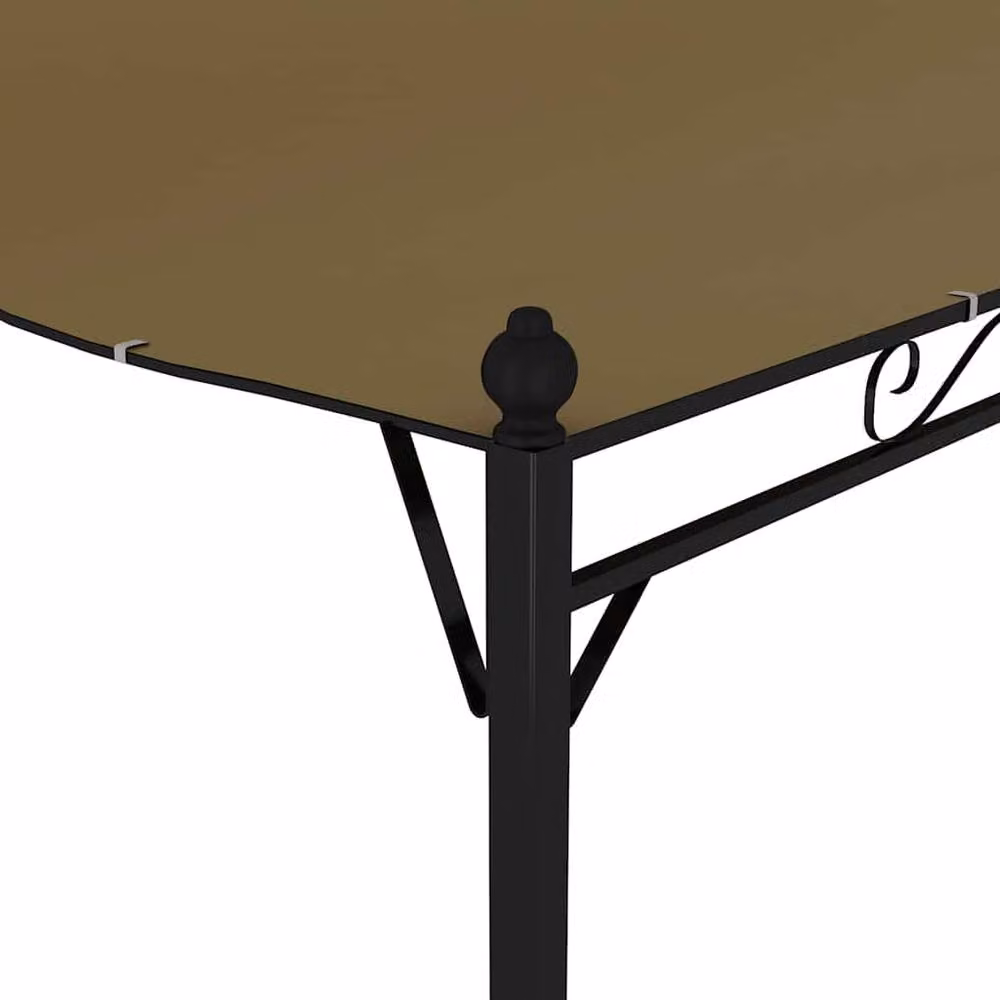Berkfield Home Sunshade Awning in Beige, W: 240 cm, D: 205 cm, H: 240 cm – 3