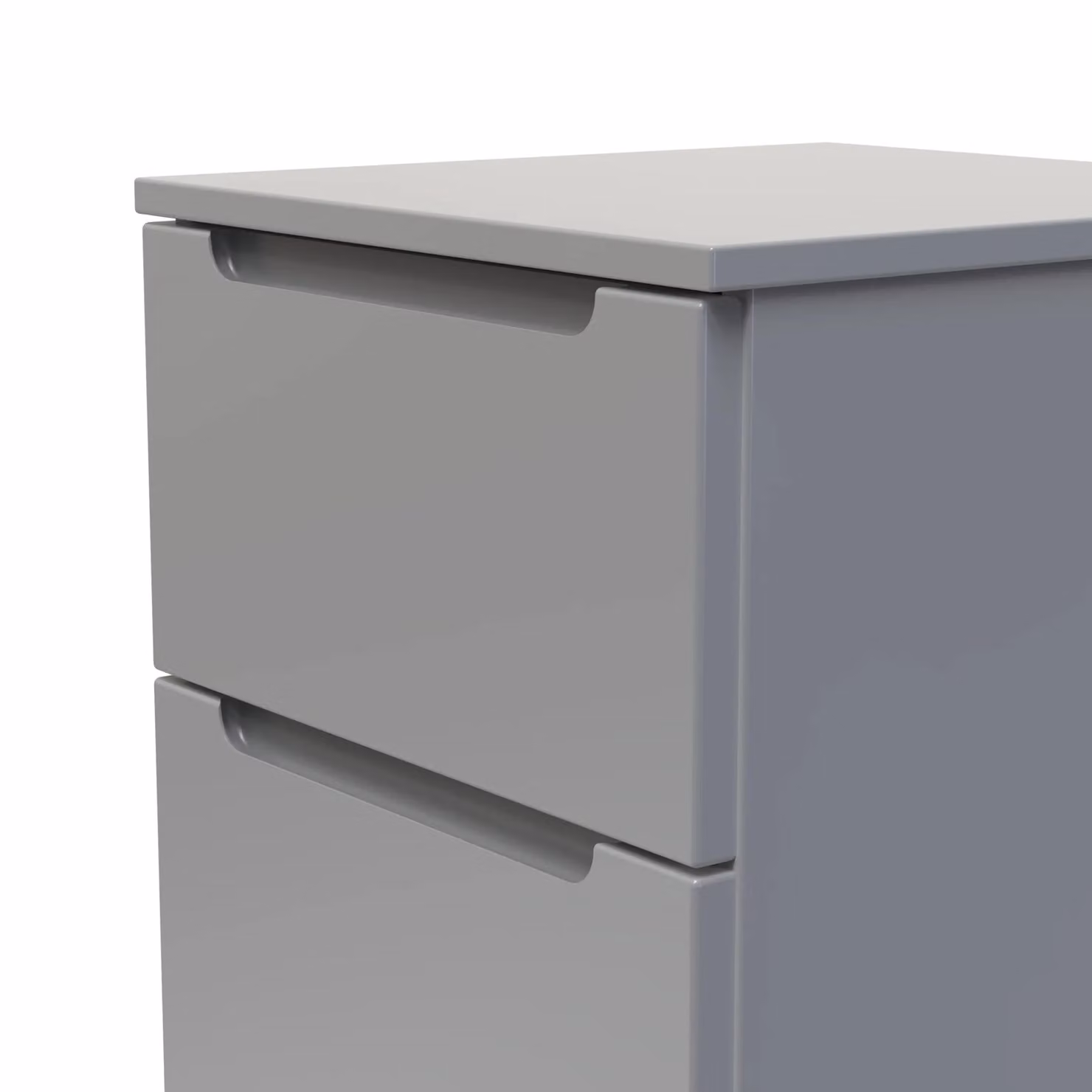 2 U Lucca 5 Drawer Bedside Table in Dark Grey, Medium Size, Ready Assembled – 3