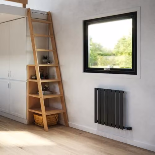 UK Radiators Typhoon Black Horizontal Designer Electric Radiator with WIFI and App Control W: 544 mm, H: 600 mm – 3