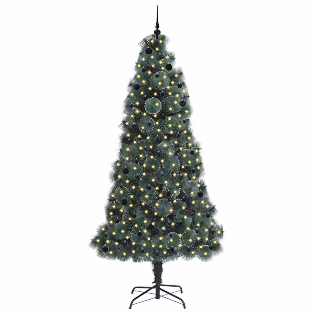Berkfield Home Pre-lit Artificial Christmas Tree with Ball Set, Green, Height: 240 cm – 3