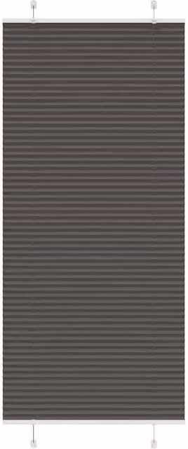 Berkfield Home Single Pleat Corded Blind in Black, Polyester, W: 94.4 cm, H: 200 cm