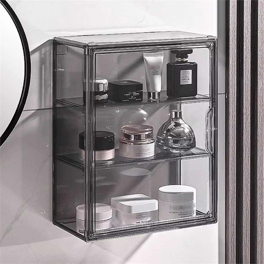 Nordara 3-Tier Stackable Acrylic Figure Display Case with Magnetic Door in Transparent Plastic – 2