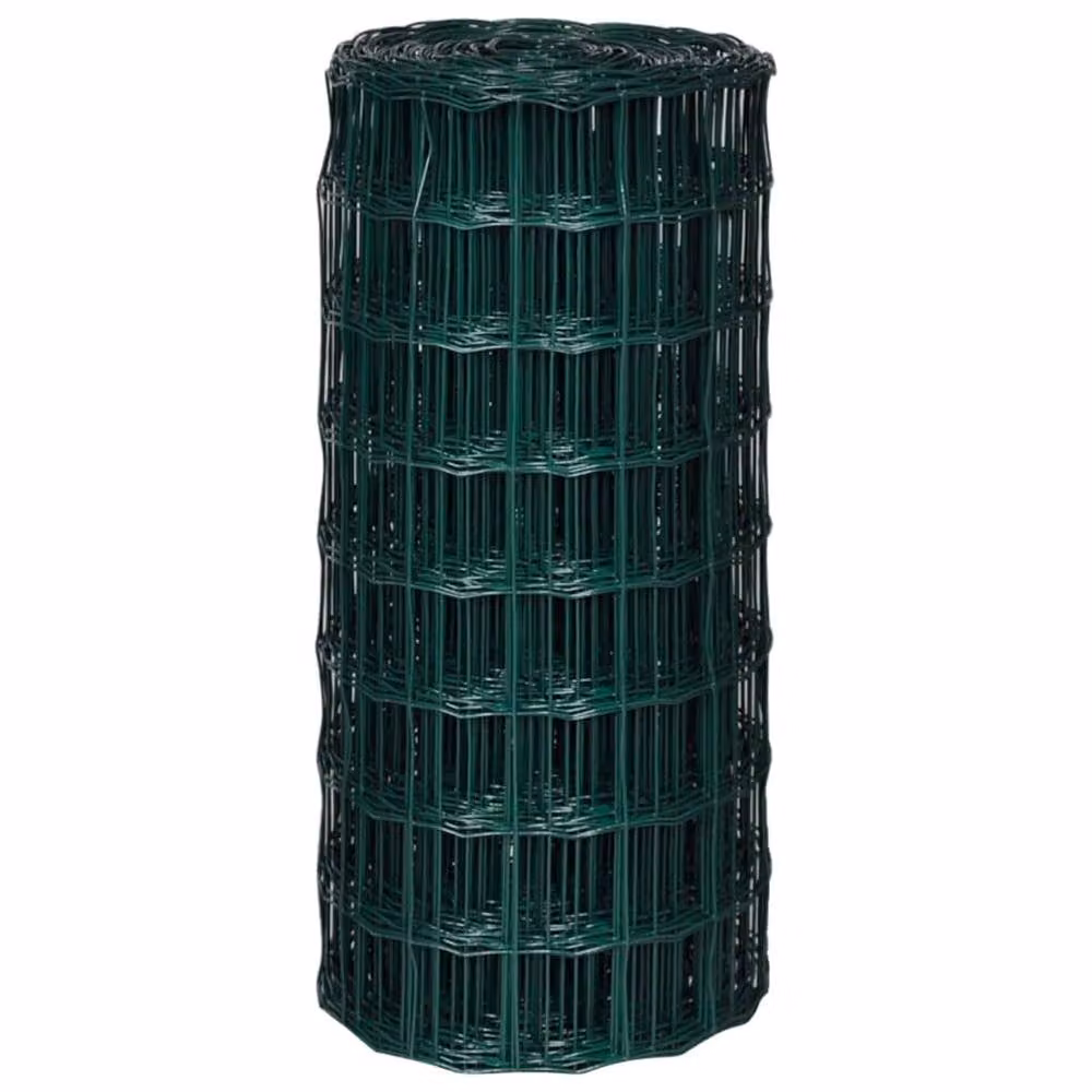 Berkfield Home Euro Fence Green PVC-Coated Steel Fencing, 25 x 0.8 m – 3