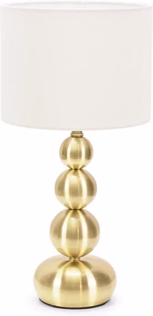 ValueLights Modern Sphere Table Lamp with LED Bulb in Gold/Brass