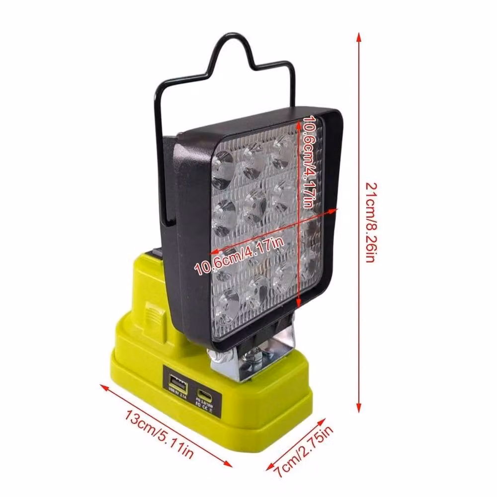 SPETLEK 3400LM LED Cordless Work Floodlight for Ryobi 18V ONE+ Battery, Black and Multicolour – 2