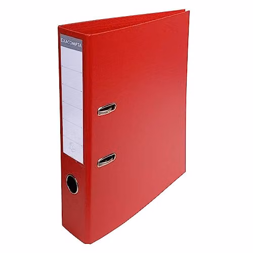 Exacompta Prem'Touch PVC Lever Arch File for A4 Documents, Red, 70mm Spine