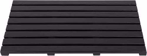 MantraRaj Bamboo Duckboard Anti-Slip Bath Mat, Black, W: 60.0 cm, D: 35.0 cm, H: 3.0 cm – 1