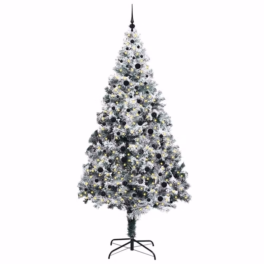 Berkfield Home Artificial Green Christmas Tree with 300 LEDs and Stand, Height: 240 cm – 3