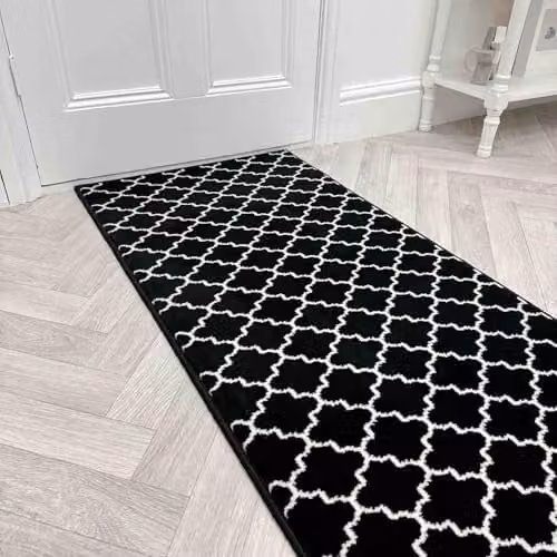runrug Avanti Hallway Runner Rug, Black, W: 60 cm, L: 330 cm – 1