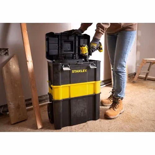Stanley Stackable Rolling Workshop Toolbox with Inserts, Black – 10