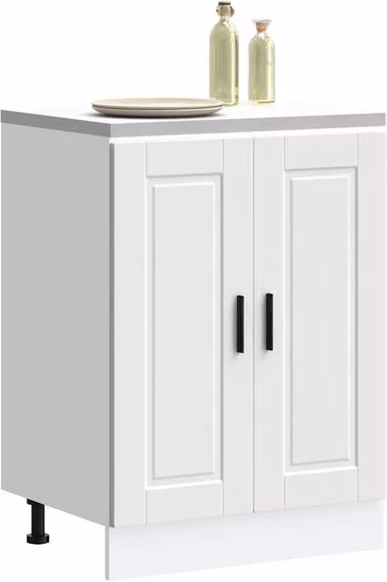 Berkfield Home Porto White Matt Engineered Wood Kitchen Base Cabinet