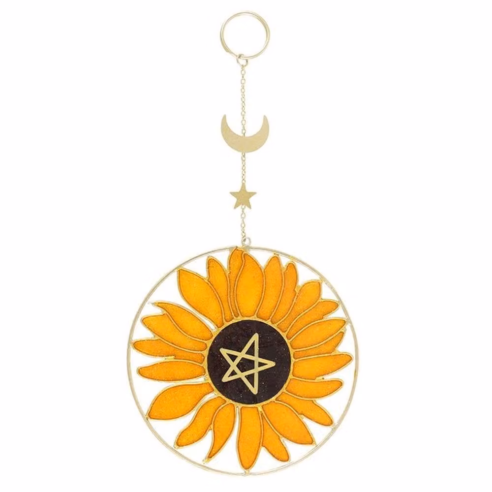 Uniqueful Bee Radiant Sunflower Suncatcher in Yellow – 2