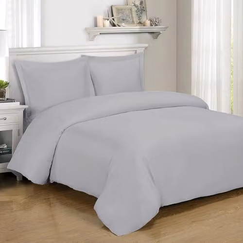 Home Sweet Home UK Single Microfibre Duvet Cover and Pillowcase Set in Silver, W/D/H: 135 x 200 cm and 48 x 74 cm – 3