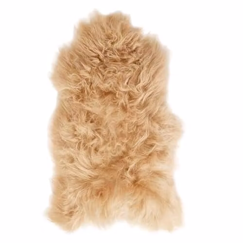 Simply Sheepskin Cappuccino Icelandic Wool Rug in Beige, W: 100 cm, D: 60 cm