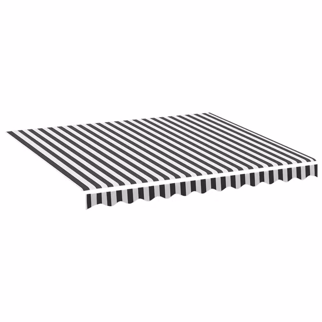 Berkfield Home Replacement Polyester Awning Fabric in Anthracite, White and Black, W: 300 cm, D: 250 cm – 2