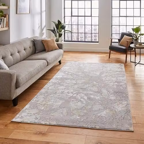 Think Rugs Apollo Metallic Modern Area Rug with 8mm Pile