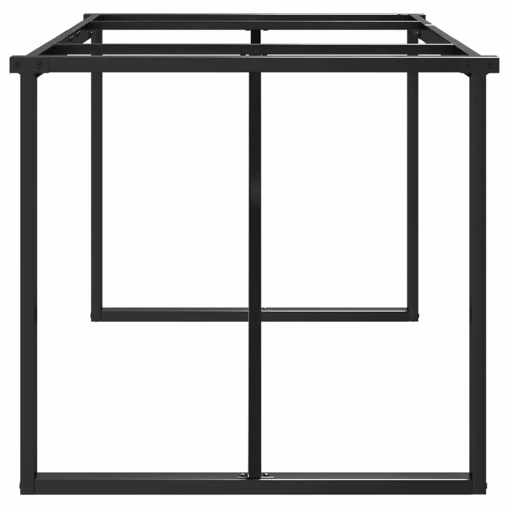 Berkfield Home O-Frame Dining Table Legs in Matt Black Steel, W/D/H: 180 x 80 x 73 cm – 2