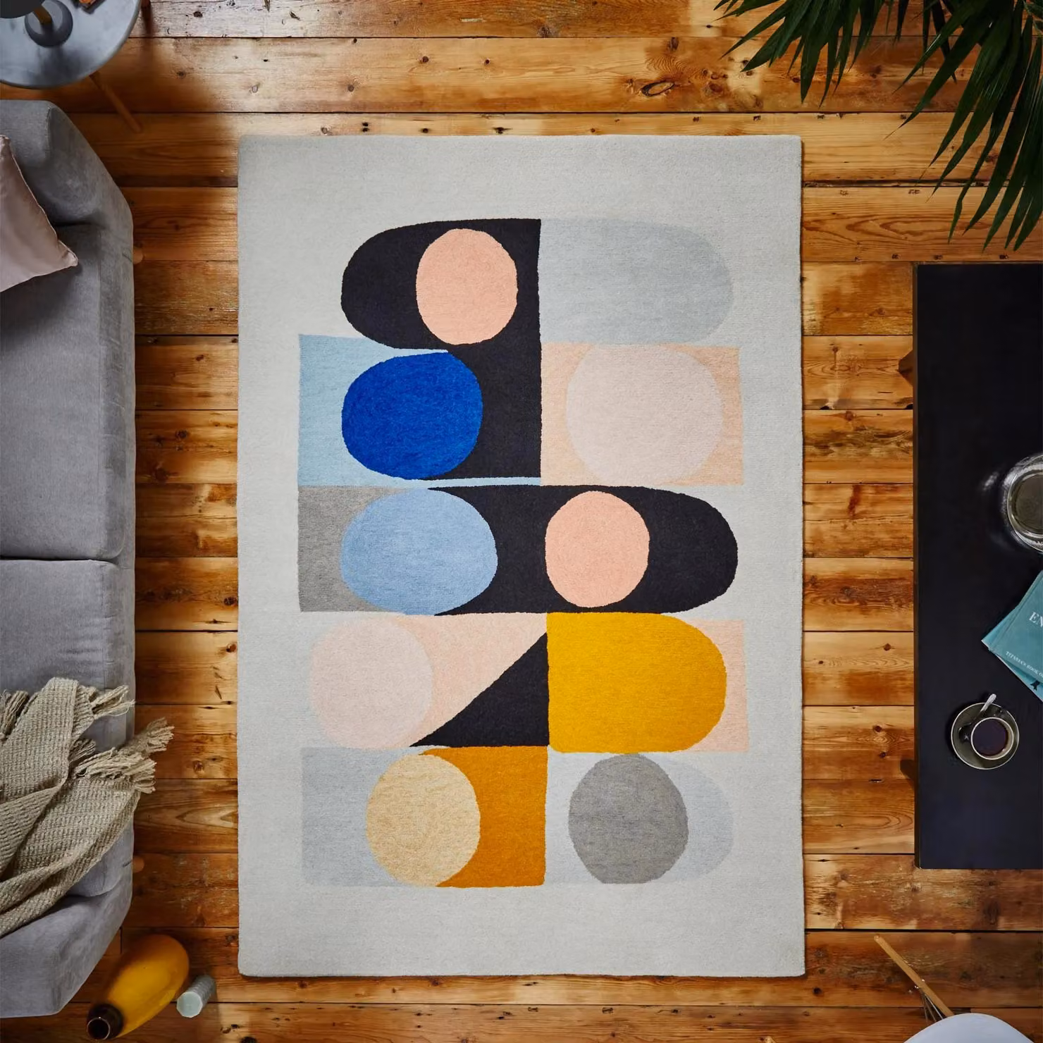 The Rug Shop UK Multi Wool Modern Geometric Easy to Clean Area Rug, Multicolour, W: 150 cm, D: 230 cm – 2