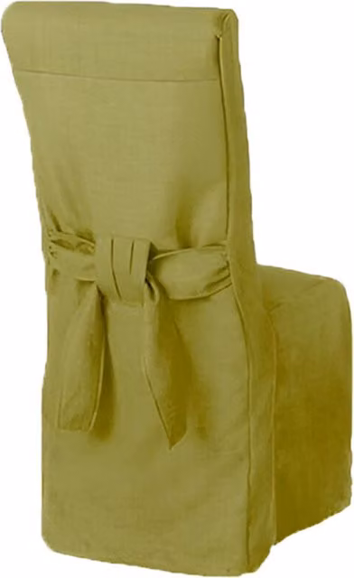 Gardenista Lime Green Plain Dining Chair Slipcovers in Linen and Polyester