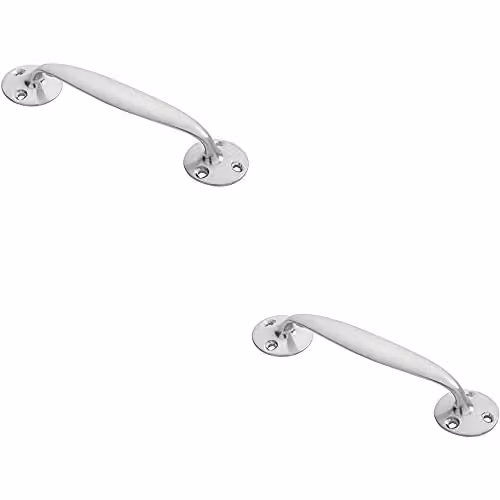 Loops 2 Pack Victorian Bow Shaped Pull Handles in Satin Chrome