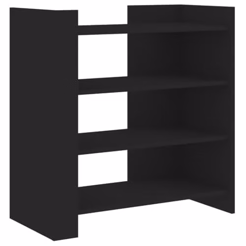 vidaXL Black Minimalist Sideboard in Matt MDF, W/D/H: 73.5 x 35 x 75 cm – 1