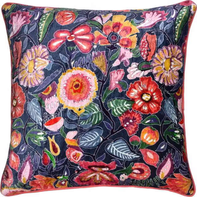Make it a Home Glorine Feather Rich Floral Cushion in Multicolour