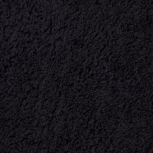 OHS Black Teddy Shaggy Rug, Super Soft Non-Slip Modern Decorative Polyester Rug for Bedroom, Living Room or Hallway, W/D/H: 150 x 80 x 3 cm – 3