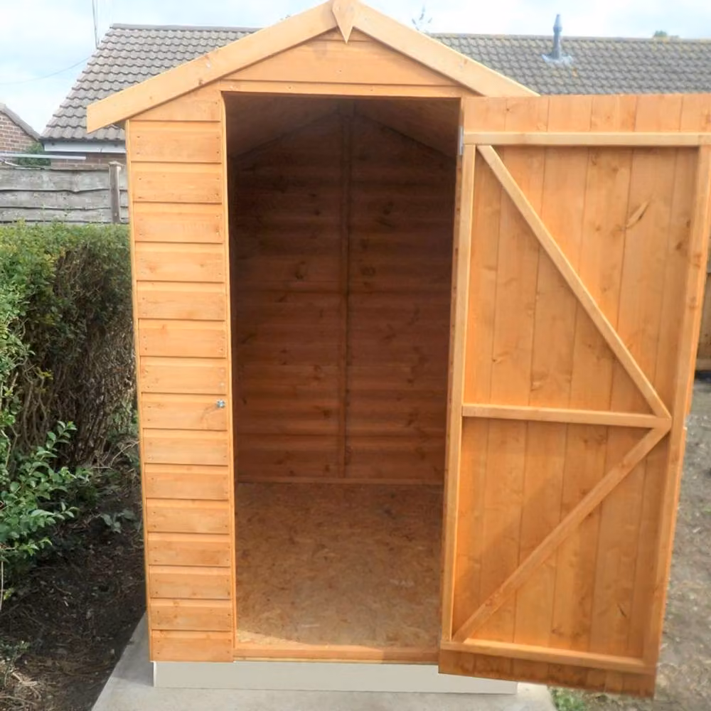 Shires Shetland Single Door Tongue and Groove Garden Shed Workshop in Brown W/D/H: 182.8 x 119.7 x 190.7 cm – 2