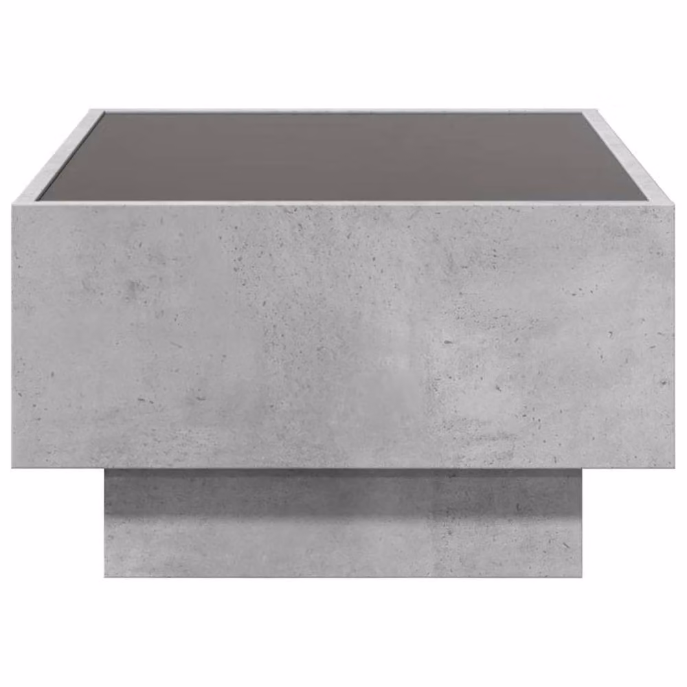 Berkfield Home Decorative LED Coffee Table in Concrete Grey, W: 70 cm, D: 50 cm, H: 30 cm – 3