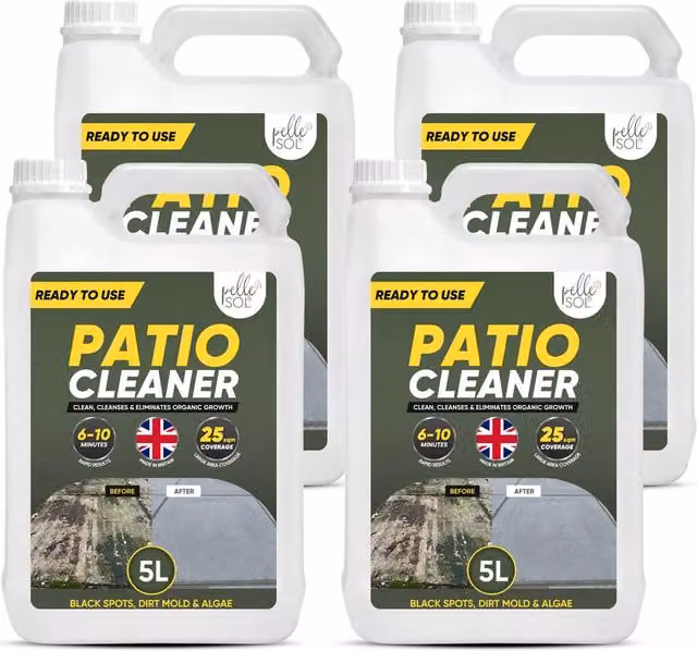 Pelle & Sol Outdoor Patio Cleaner and Moss Remover, 4 x 5L, White