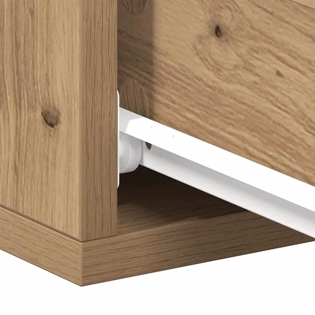 Berkfield Home Artisan Oak Floating Nightstand, Brown, W/D/H: 40 x 32 x 15 cm – 4