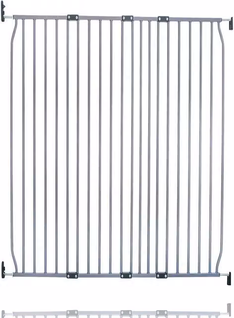 Safetots Extra Tall Eco Screw Fit Extendable Baby Gate for Doors and Stairs, Grey, Width: 120 cm - 130 cm