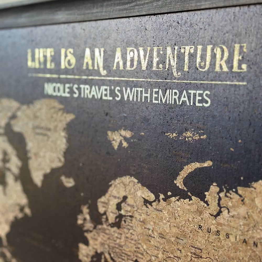 Fragranced Humour Black Cork Board Map Travel Gift, W: 93.5 cm, H: 64.5 cm, D: 2 cm – 5