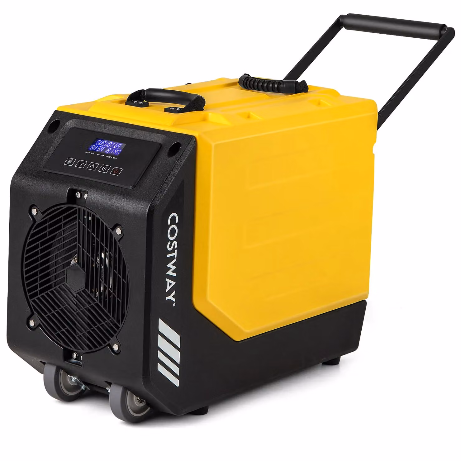Costway Industrial Dehumidifier with Pump, 90L/Day Capacity, Yellow – 8