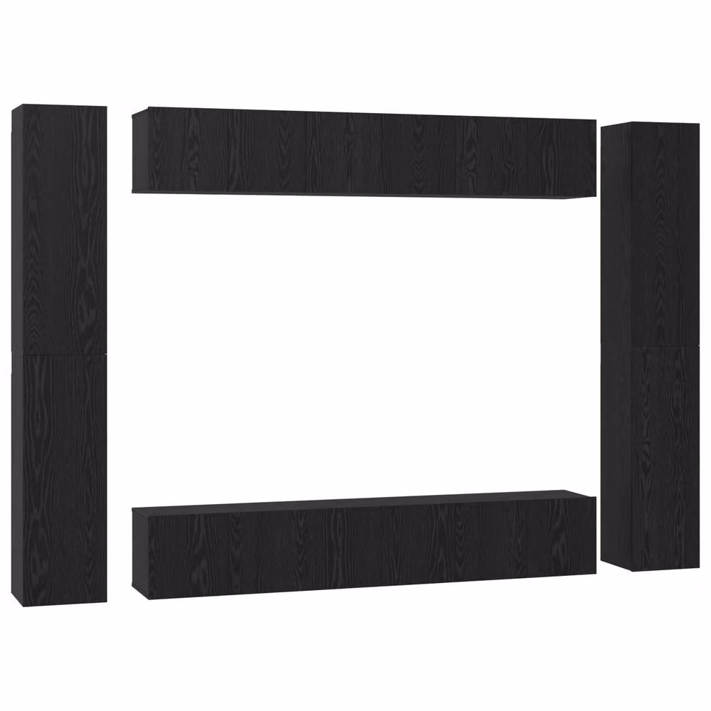 Berkfield Home Modern Black Oak TV Cabinet with Shelf, W/D/H: 30.5 x 30 x 90 cm – 2