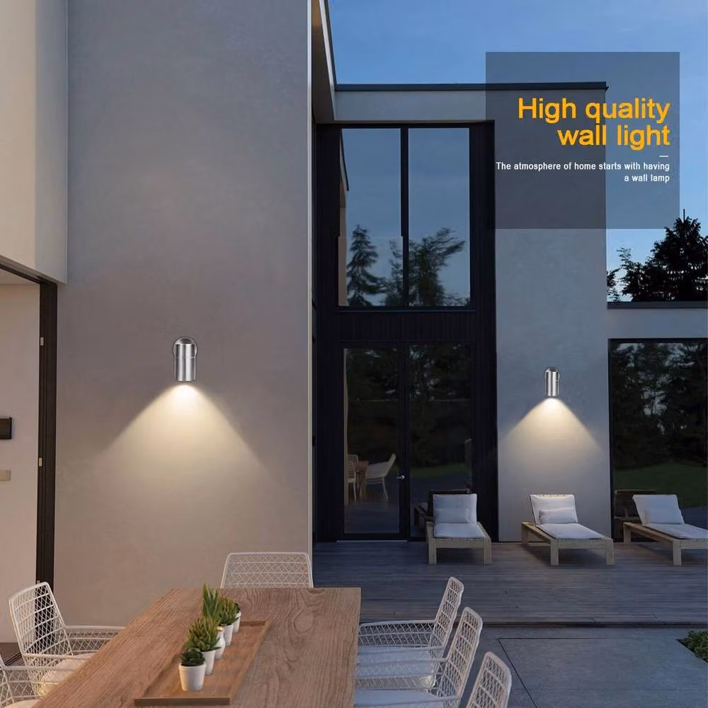 Kelvenix Modern Silver Stainless Steel and Aluminium Outdoor Wall Light with PIR Motion Sensor and GU10 Socket – 5